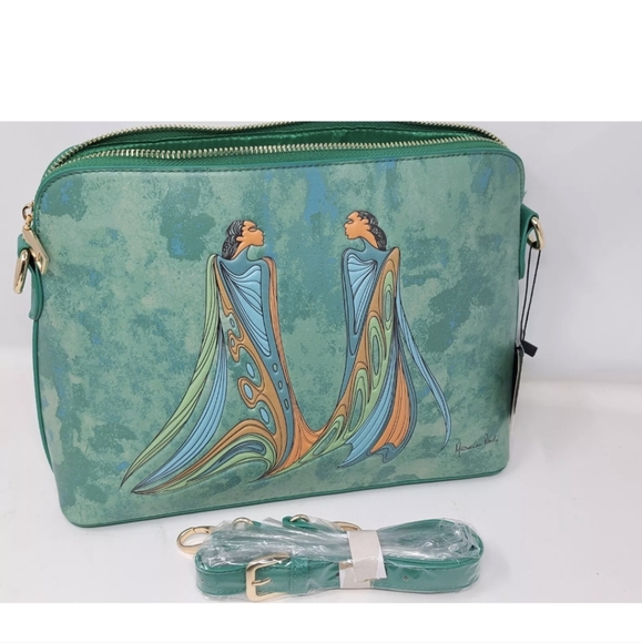 Maxine Noel Friends Amis Faux Leather Art Shoulder Bag And Wallet - Picture 5 of 13